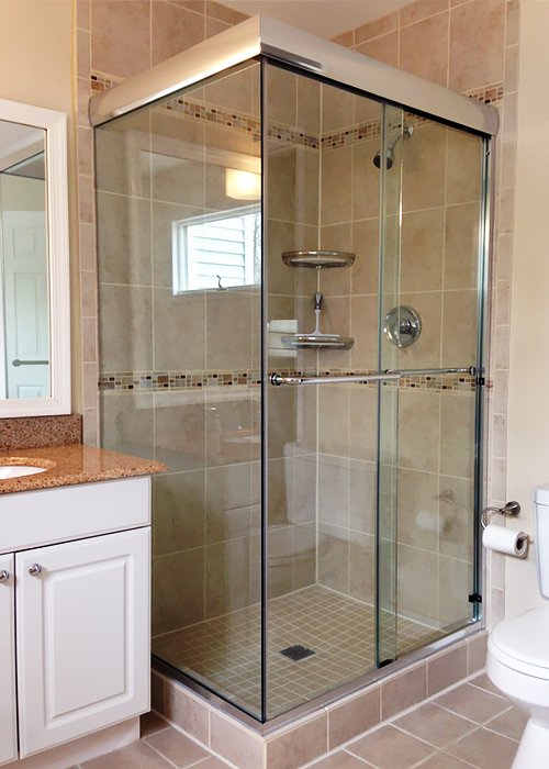 Corner Framed Shower Room Shower Enclosure with Two Sliding Doors